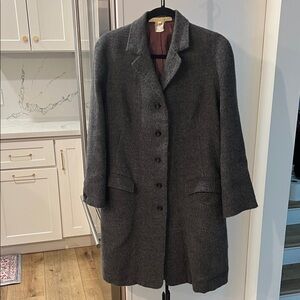 Mr & Mrs Macleod made France long Elegant Charcoal Trench Coat duster